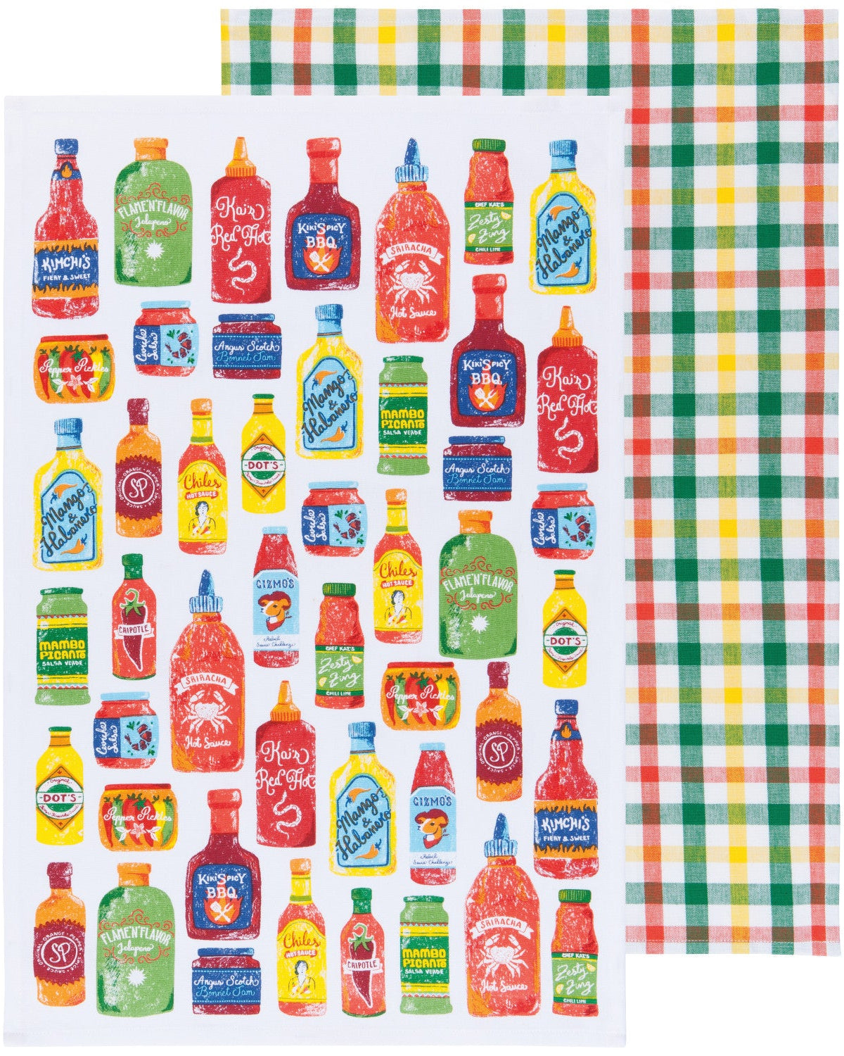Dishtowel Set Hot Sauce, 2-pk