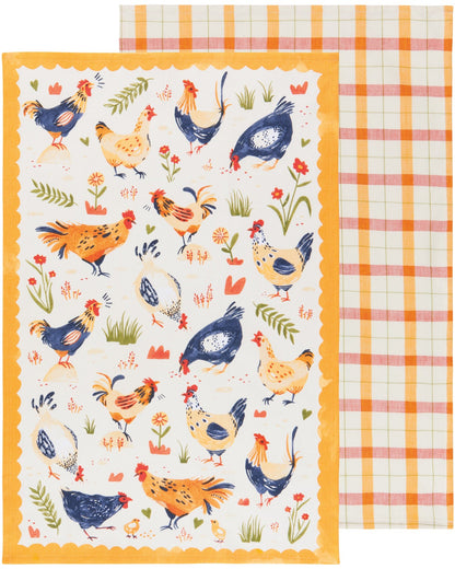 Dishtowel Set Free Range, 2-pk