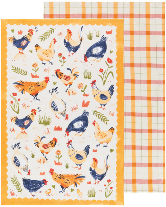 Dishtowel Set Free Range, 2-pk