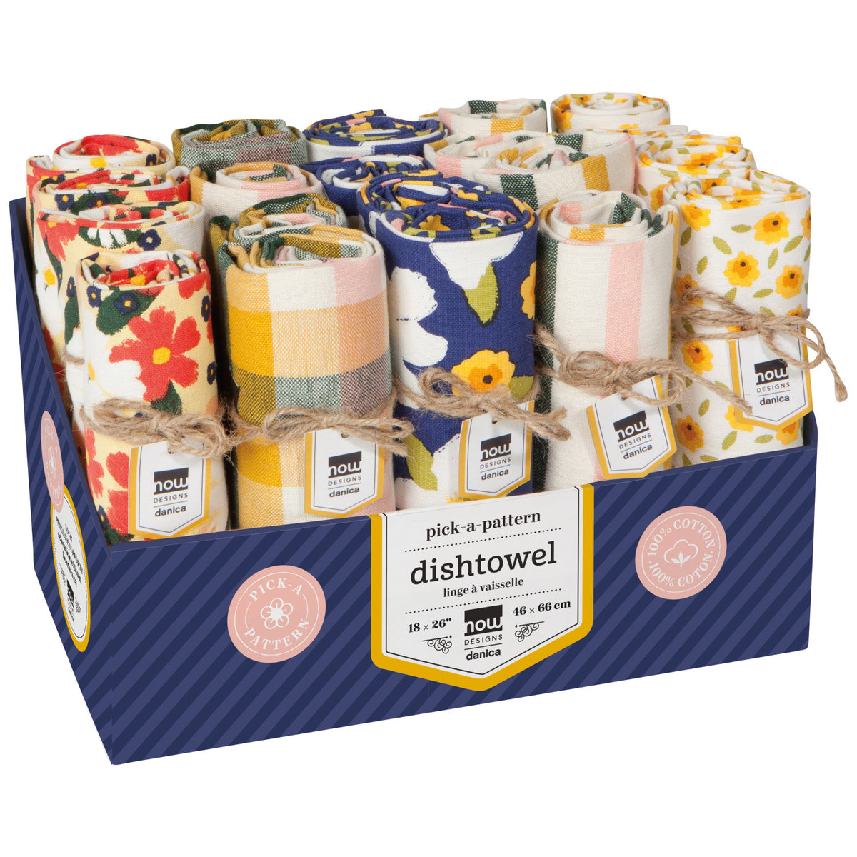 Dishtowel Full Bloom, Assorted