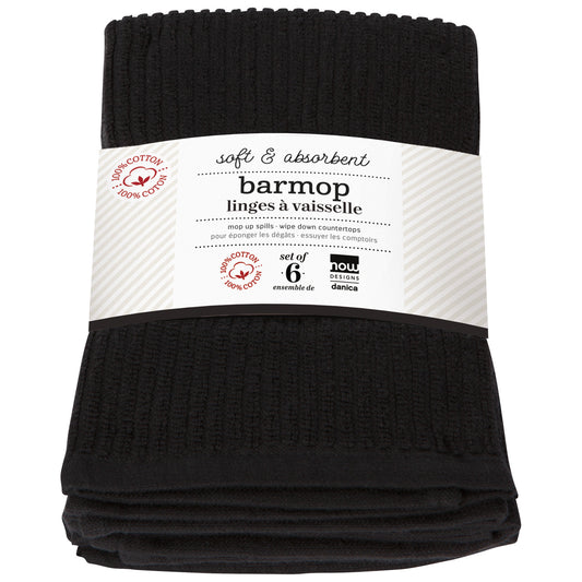 Black Barmop Set Small, 6-pk