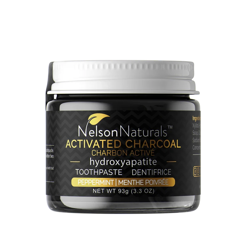 Nelson Naturals Activated Charcoal Toothpaste with Hydroxyapatite