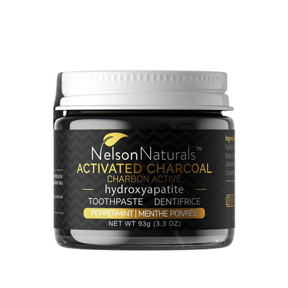 Nelson Naturals Activated Charcoal Toothpaste with Hydroxyapatite