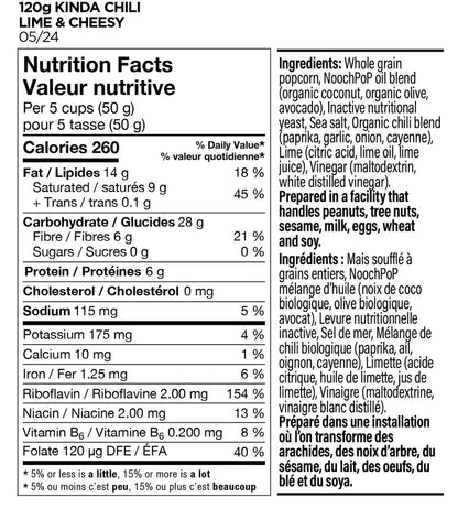 NoochPop Popcorn Kinda Chili Lime & Cheesy