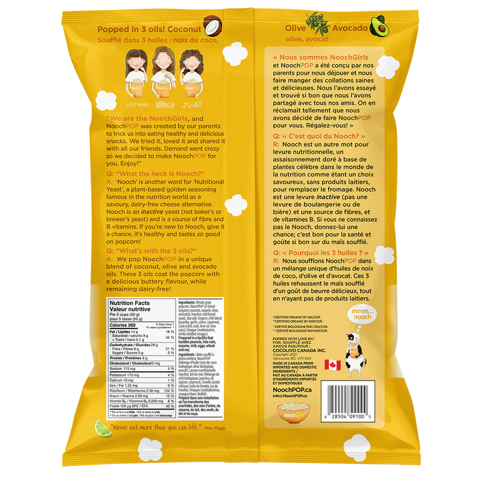 NoochPop Popcorn Kinda Chili Lime & Cheesy