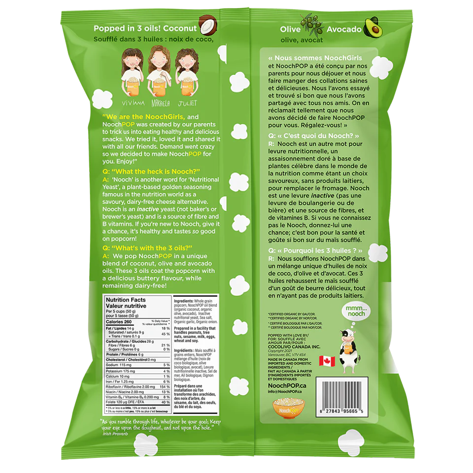 NoochPop Popcorn Kinda Garlic & Cheesy