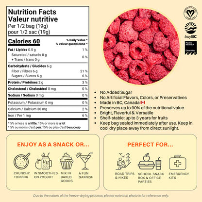 Raspberries, Freeze-Dried