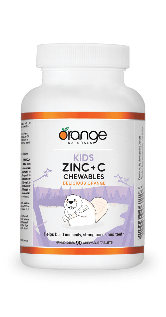 Kids Zinc + C Chewables, Delicious Orange