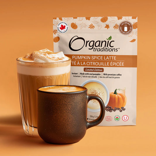 Organic Traditions Coffee Latte Pumpkin Spice