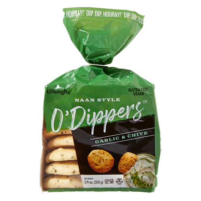 O'Dippers Naan Style Bites, Garlic & Chive (GF) (V) *FROZEN*