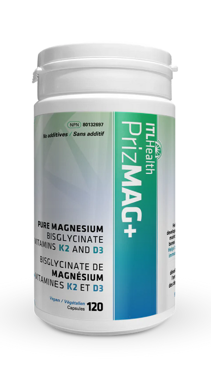 ITL PrizMAG+ Magnesium Bisglycinate with K2 + D3