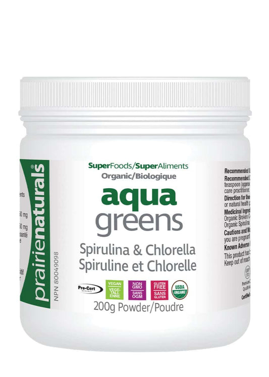 Aqua Greens Spirulina & Chlorella, Organic