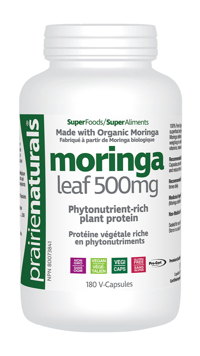 Moringa Leaf, Organic 500mg 180 Capsules
