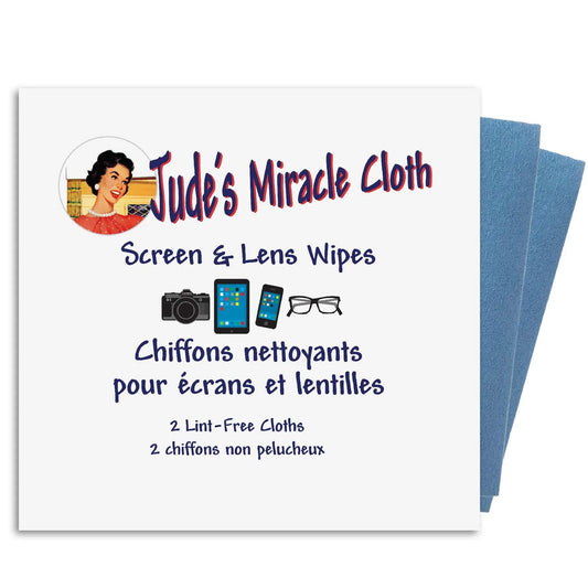 Jude's Miracle Cloth Screen & Lens Wipes, Blue 2-PK