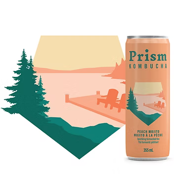 Prism Kombucha Peach Mojito *REFRIGERATED*