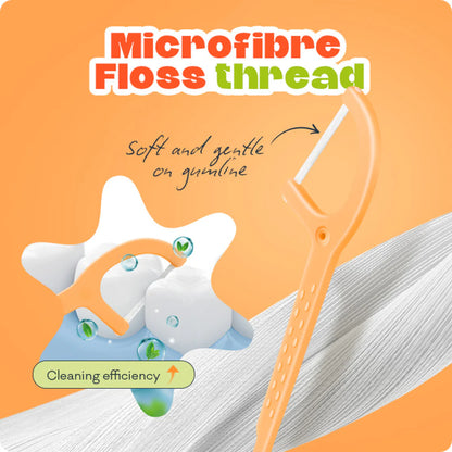 Grin Floss Picks - Hydroxyapatite Infused Peach