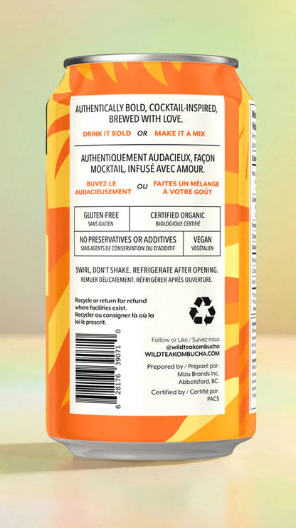Wild Tea Kombucha Pineapple Mojito (Org)