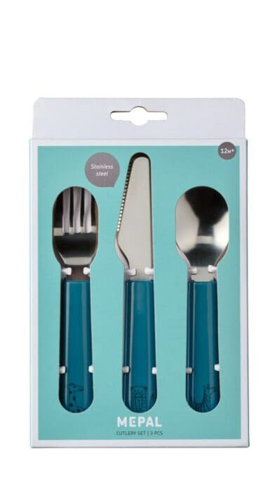 Mepal Mio Childrens Cutlery Blue, Set of 3