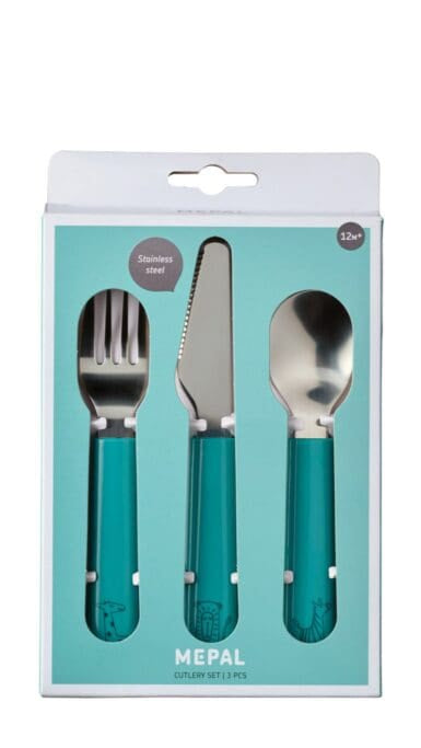 Mepal Mio Childrens Cutlery Turquoise, Set of 3