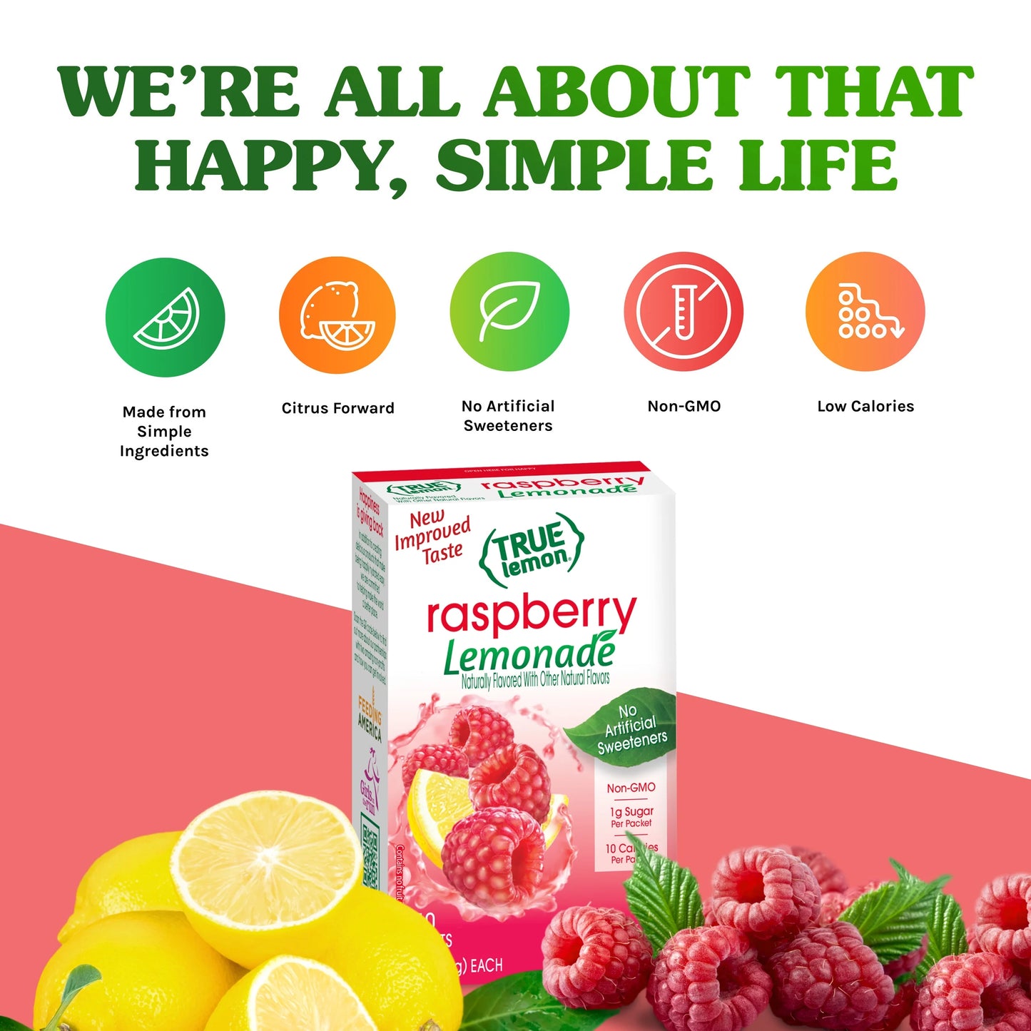 True Lemon Raspberry Lemonade Packets