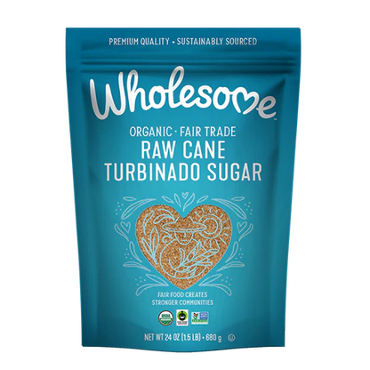 Raw Cane Turbinado Sugar, Organic & Fairtrade