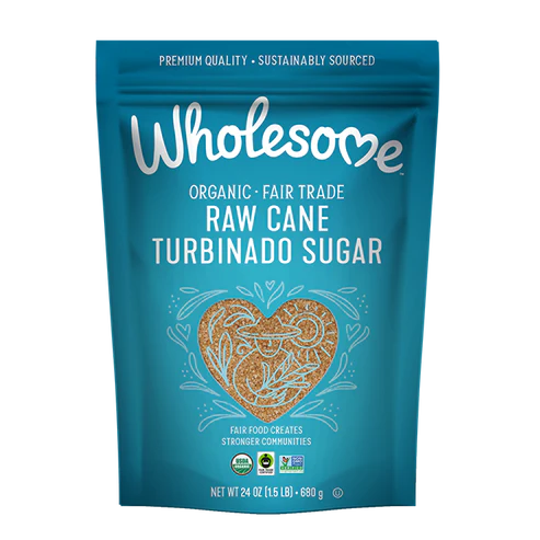Raw Cane Turbinado Sugar, Organic & Fairtrade