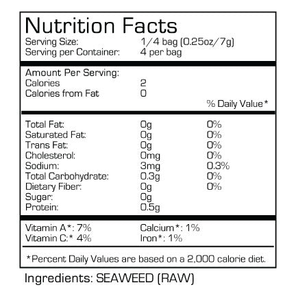 SeaSnax Raw Sheets, Organic