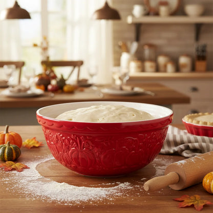 Mason Cash Pumpkin Mixing Bowl 2.7L, Red
