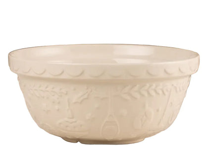 Mason Cash Deck the Halls Mixing Bowl 2.7L, Cream
