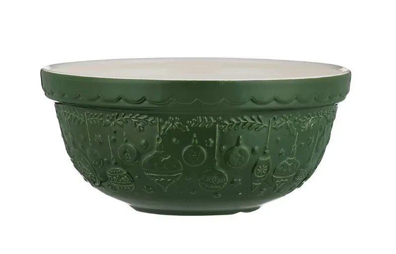 Mason Cash Deck the Halls Mixing Bowl 2.0L, Green