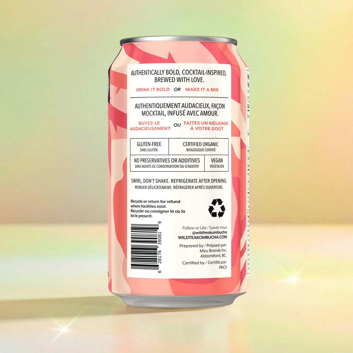 Wild Tea Kombucha Sparkling Rosé (Org) *REFRIGERATED*