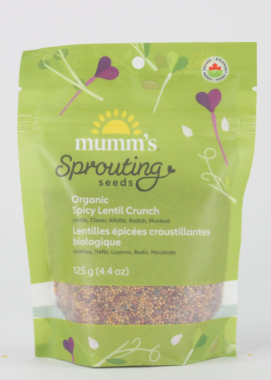 Mumm's Organic Sprouting Seeds - Spicy Lentil Crunch