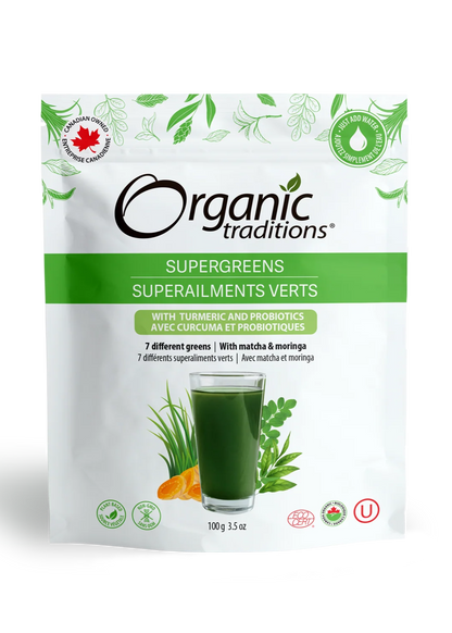 Supergreens with Turmeric Powder, Organic Traditions