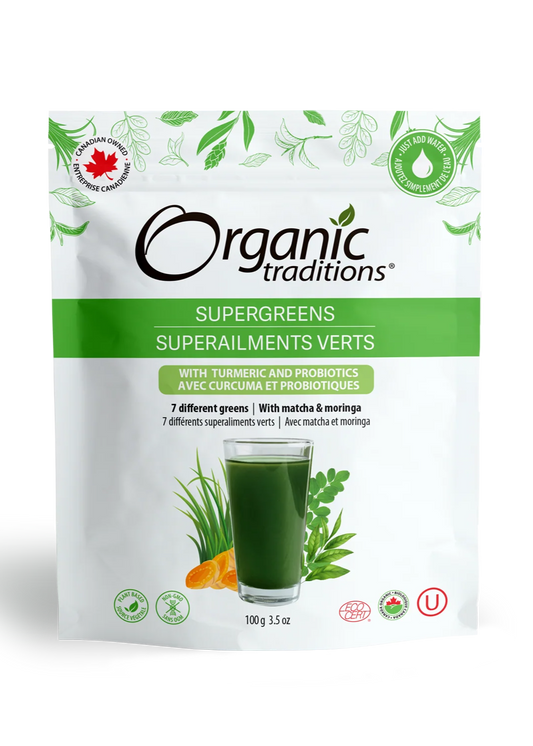 Supergreens with Turmeric Powder, Organic Traditions