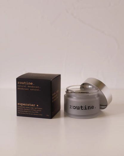 Routine Cream Deodorant Superstar, with Activated Charcoal