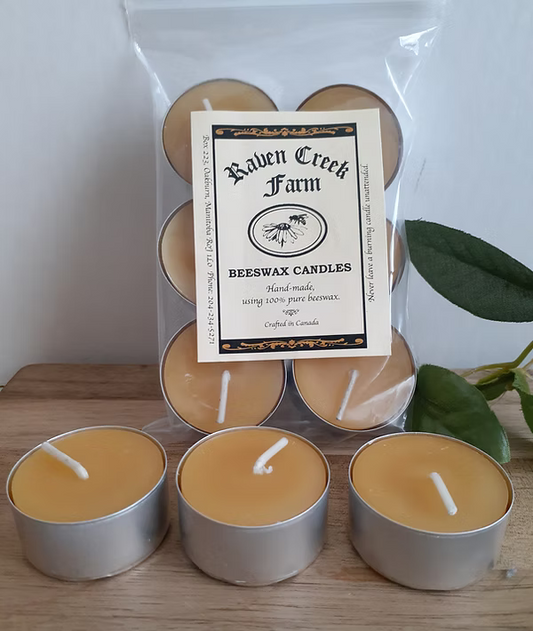 Raven Creek Farm Beeswax Candle - Tealight 6-Pack