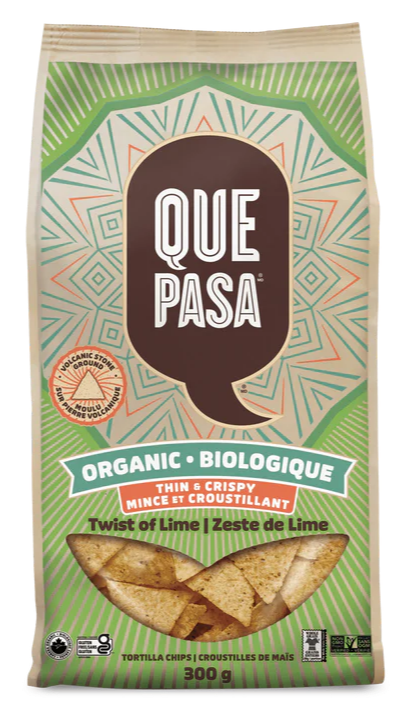 Que Pasa Lime Tortilla Chips, Organic