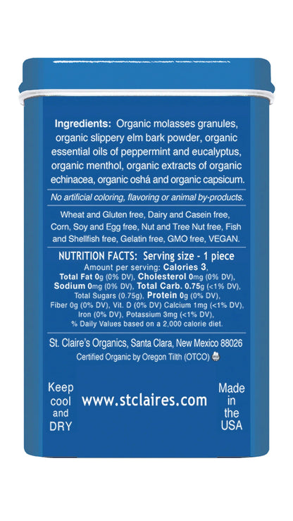 St. Claire's Throat Soother Pastilles, Organic