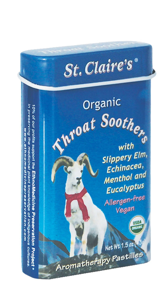 St. Claire's Throat Soother Pastilles, Organic
