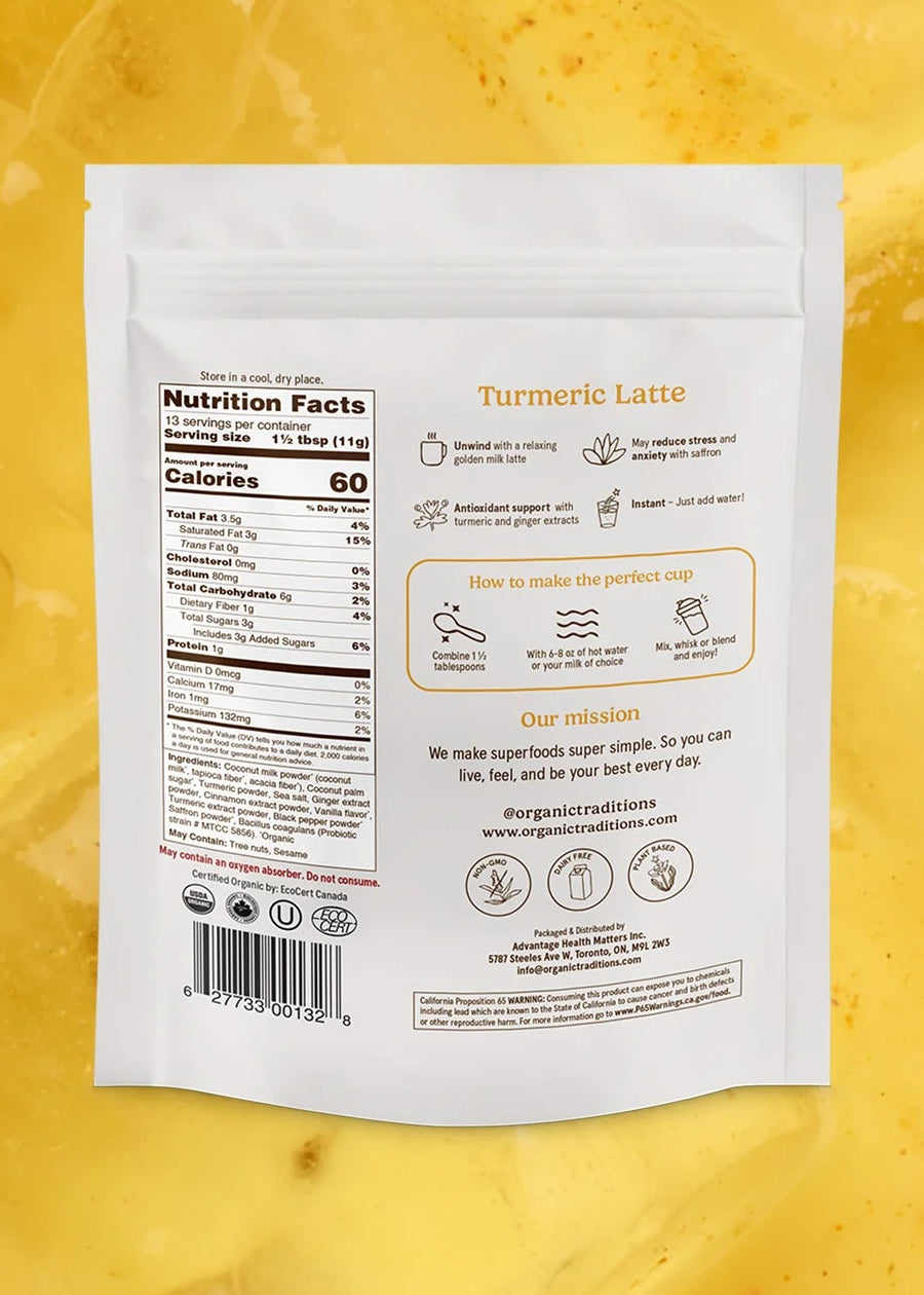 Organic Traditions Turmeric Latte