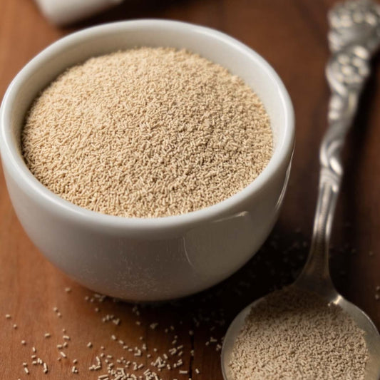 Fleishmann's yeast in a bowl.