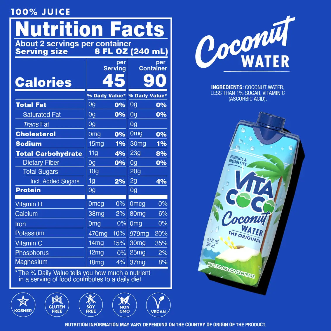 Coconut Water, Vita Coco