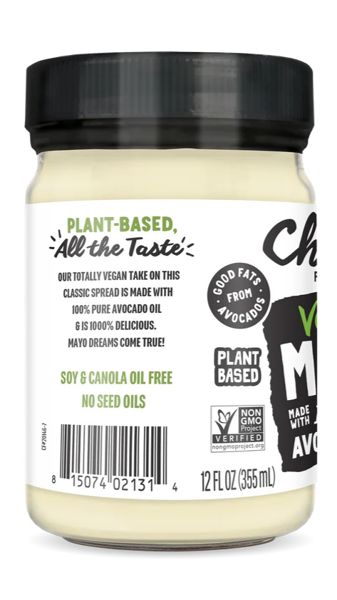 Vegan Mayonnaise, with 100% Avocado Oil, Glass Jar