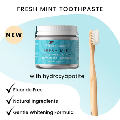 Nelson Naturals Fresh Mint Toothpaste with Hydroxyapatite