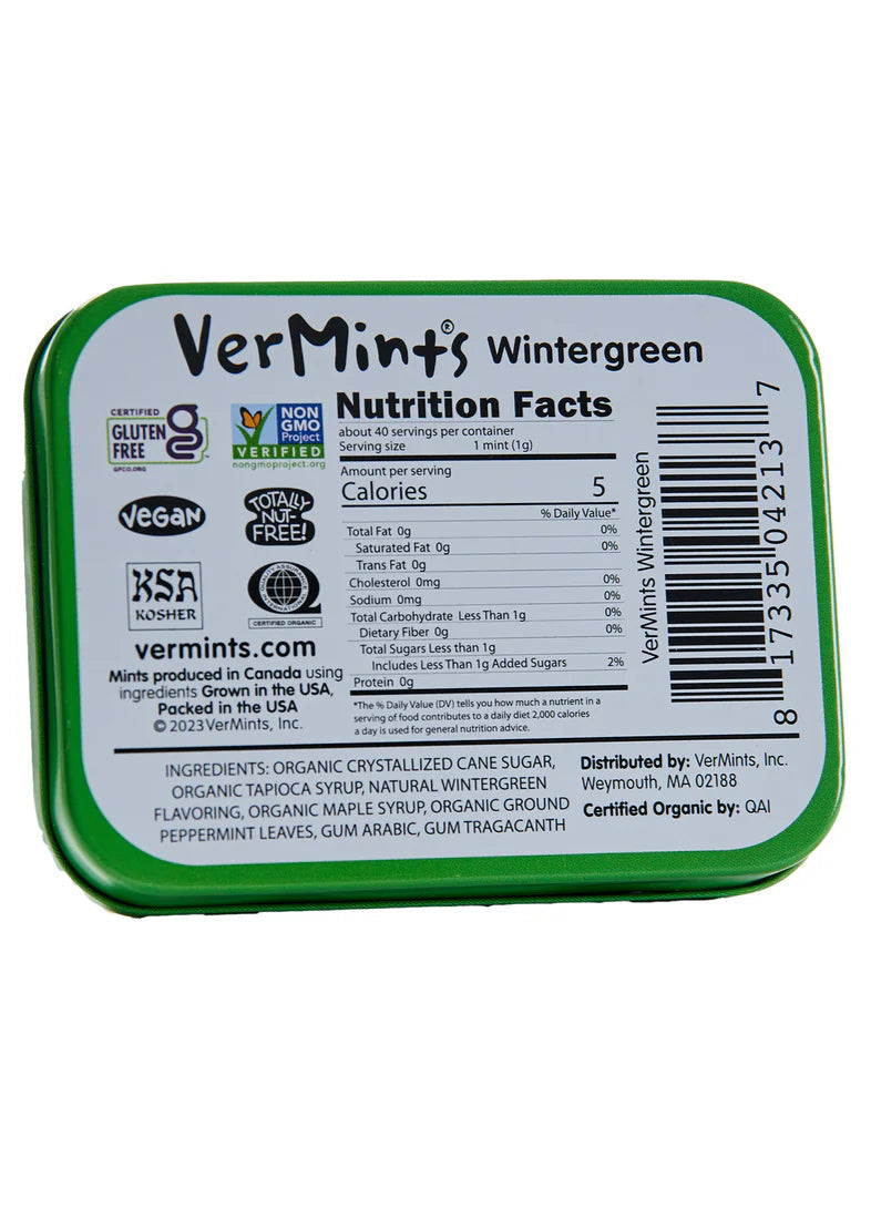 VerMints Wintergreen Mints, Organic