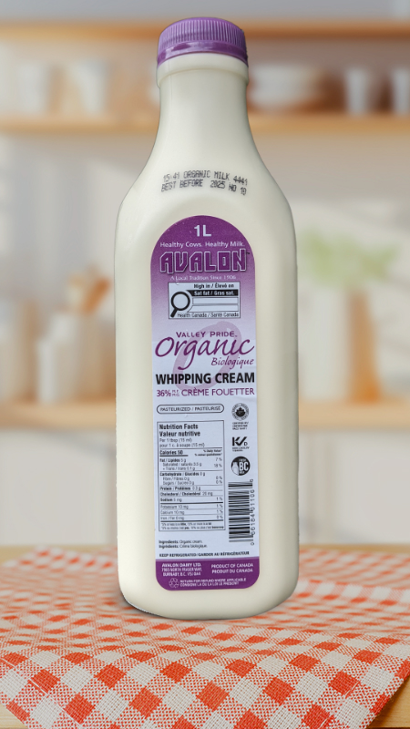 Avalon Whipping Cream 36% (Org) *REFRIGERATED*