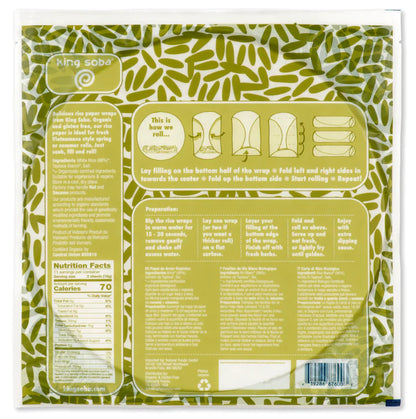 King Soba White Rice Paper Spring Roll Wraps