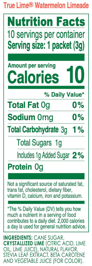 True Lime Watermelon Limeade Packets