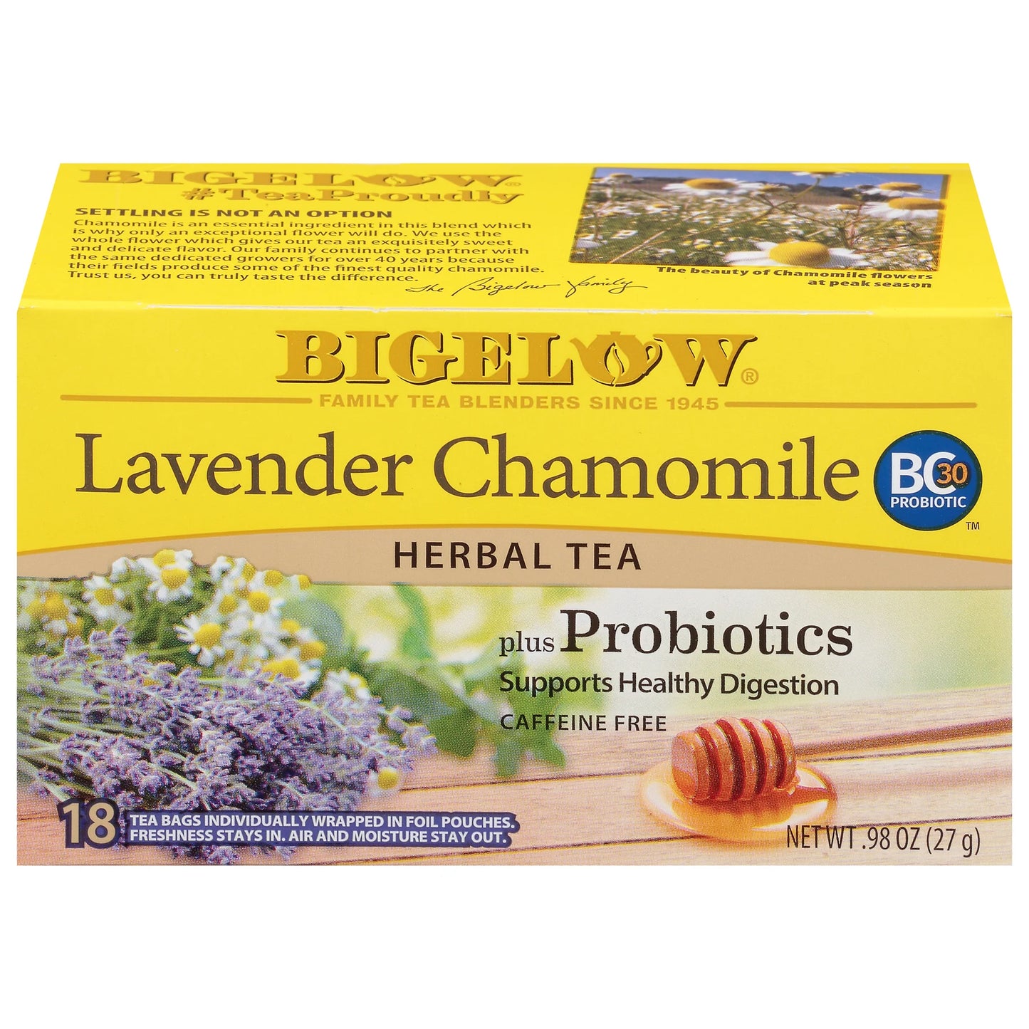 Bigelow Lavender Chamomile Plus Probiotics Herbal Tea