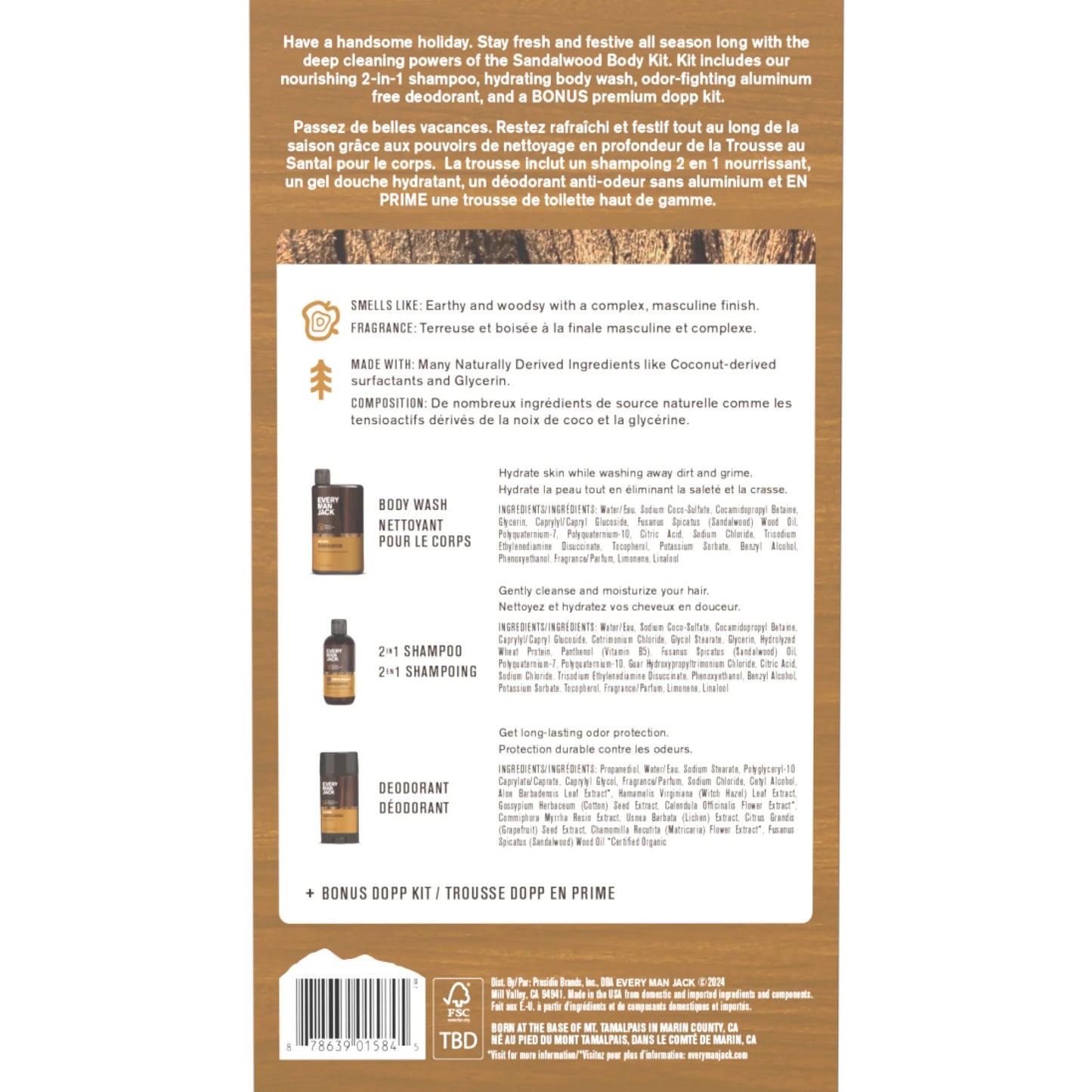 Every Man Jack Body Gift Set - Sandalwood